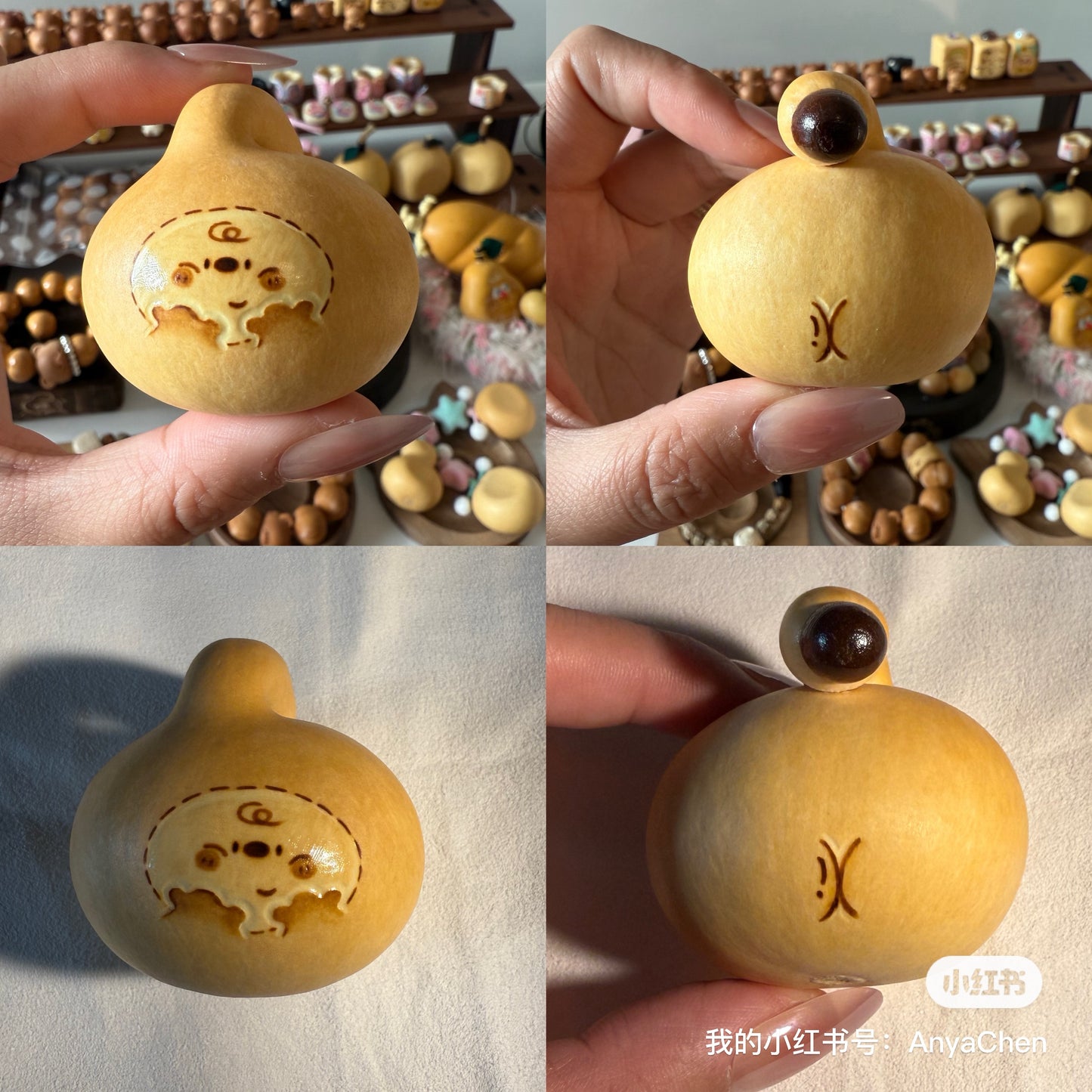 Irregular Handcrafted Gourd | Naturally Shaped Wenwan Art | Anfufu Handmade