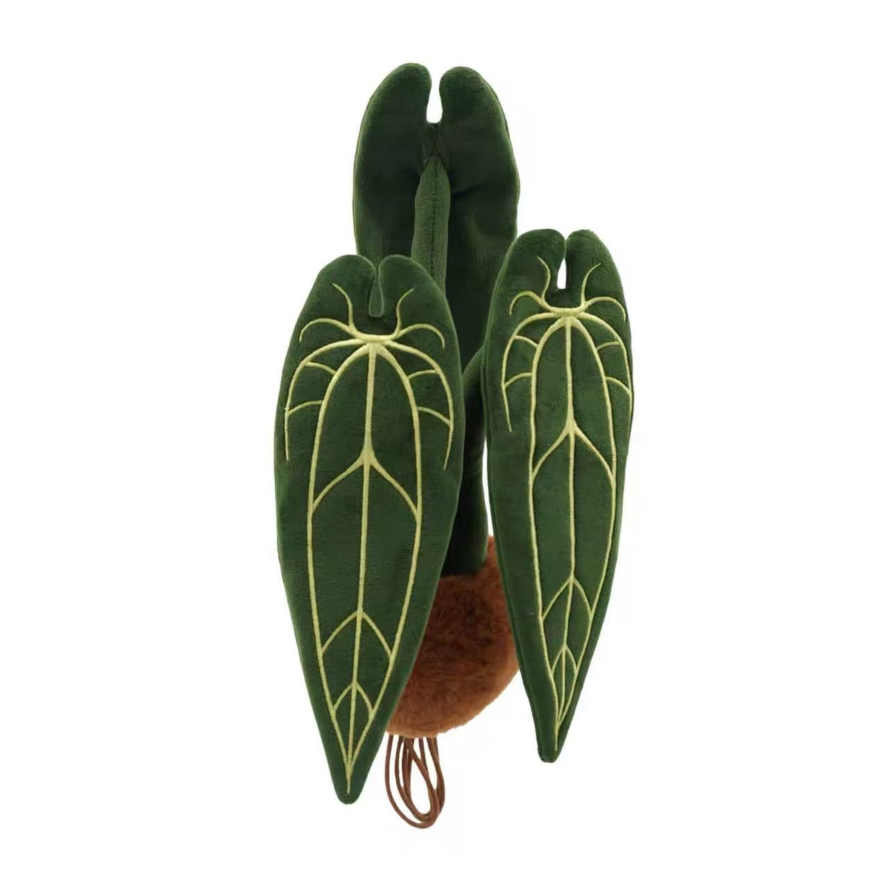 Plant Plush Toy – Cute Green Leaf Stuffed Plushie, Stress Relief Desk Decor, Plush Plant Gift
