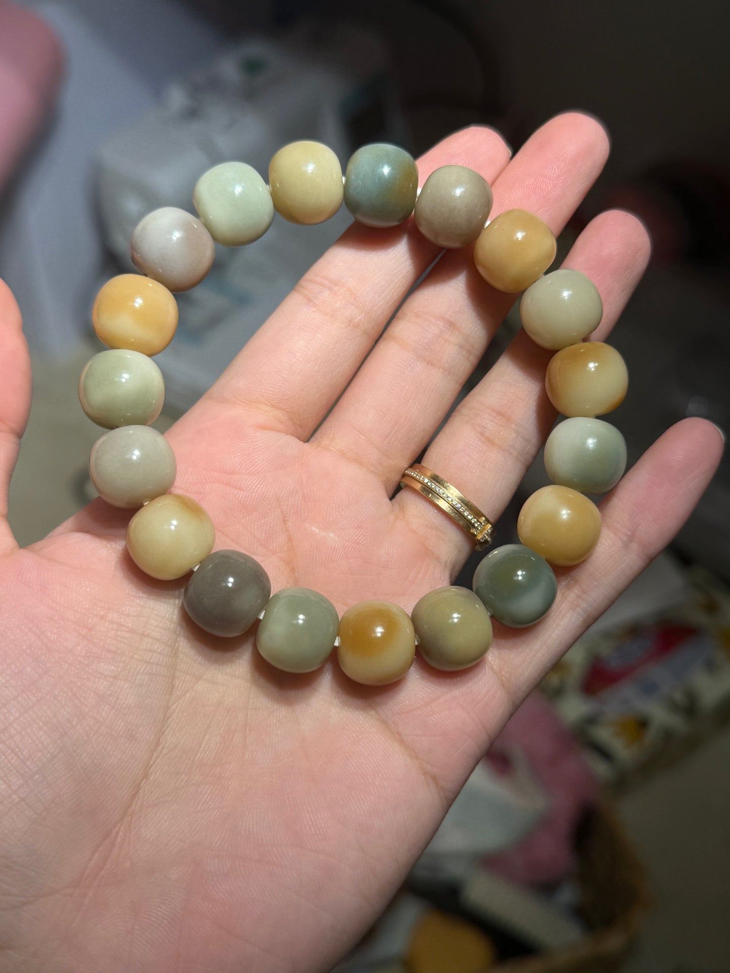 云抹拿铁菩提 | Cloud Matcha Latte Bodhi Bracelet