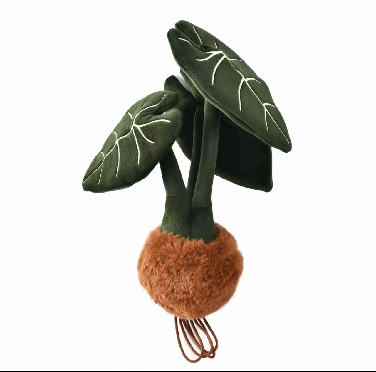 Plant Plush Toy – Cute Green Leaf Stuffed Plushie, Stress Relief Desk Decor, Plush Plant Gift
